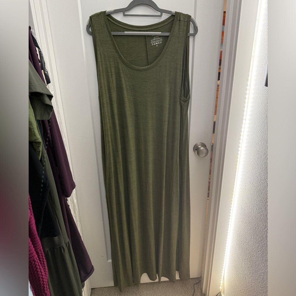 Wool& audrey tencel™ maxi dress Olive Green 3X